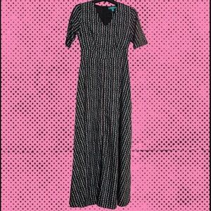 Fever London Heritage Black Floral Maxi Dress Cute Girly Prairie Feminine SZ 2